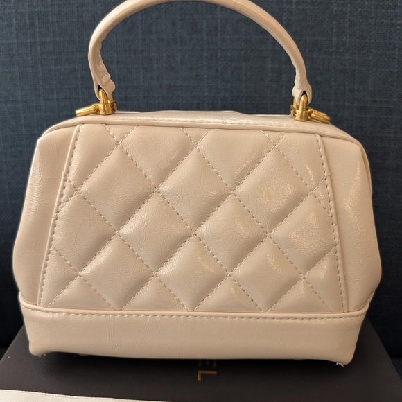 Chanel Mini Quilted Top-Handle Bag in Beige - Picture 3 of 6